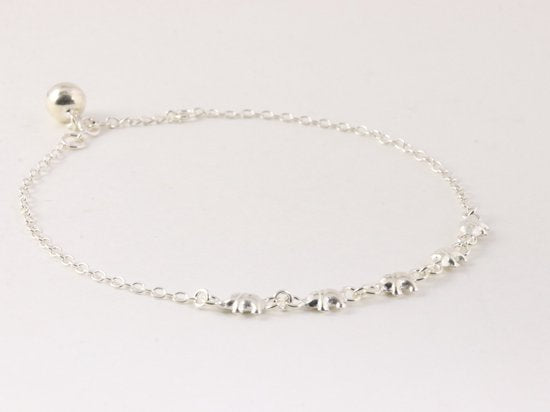 Fijne zilveren enkelband met olifanten afbeelding 2