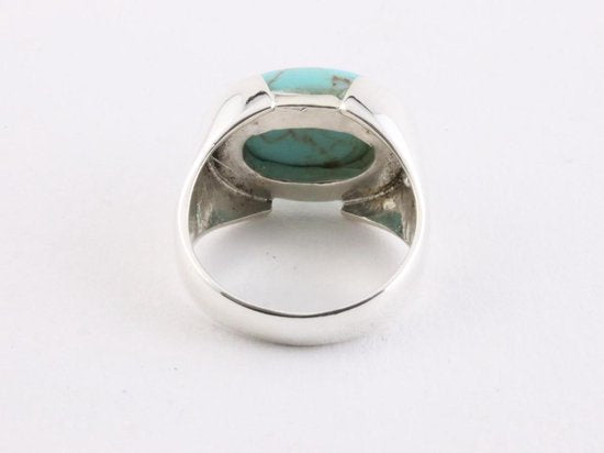 Zilveren ring met turkoois afbeelding 3