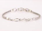 Traditionele zilveren snake armband met welo opaal afbeelding 3