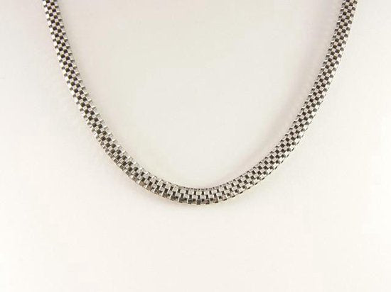 Gevlochten zilveren ketting afbeelding 2