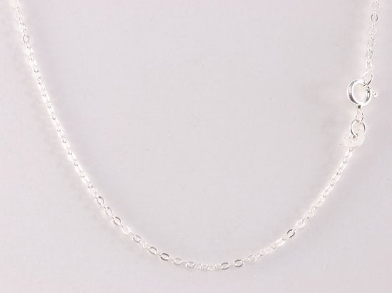 Fijne bewerkte zilveren hanger met rode vuuropaal aan ketting afbeelding 5