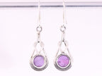 Zilveren oorbellen met amethist afbeelding 3