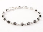 Fijne zilveren armband met roosjes afbeelding 2