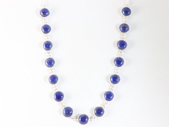 Zilveren collier met lapis lazuli afbeelding 2
