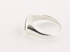 Ovale hoogglans zilveren ring met onyx afbeelding 2