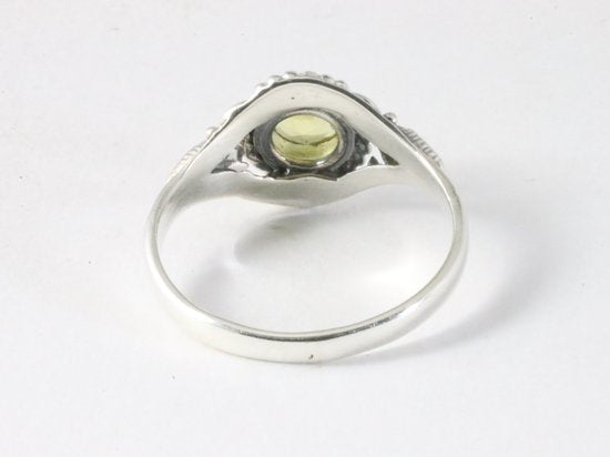 Fijne bewerkte zilveren ring met citrien afbeelding 3