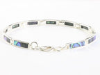Hoogglans zilveren armband met abalone schelp afbeelding 2