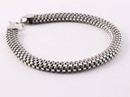 Gevlochten zilveren armband afbeelding 2