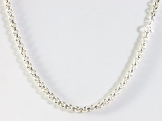 Zilveren ketting met jasseron schakels afbeelding 1