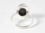 Bewerkte ovale zilveren ring met blauwe zonnesteen afbeelding 3