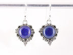 Bewerkte zilveren oorbellen met lapis lazuli afbeelding 4