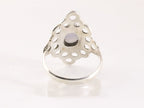 Opengewerkte zilveren ring met blauwe lace agaat afbeelding 3