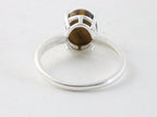 Fijne hoogglans zilveren ring met tijgeroog afbeelding 3