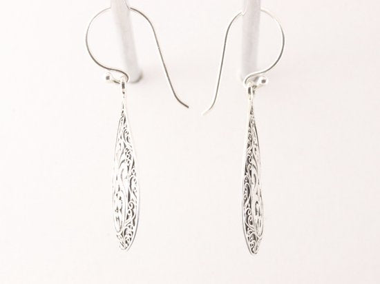 Traditionele opengewerkte zilveren oorbellen afbeelding 2