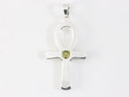 Bewerkte zilveren ankh hanger met citrien afbeelding 3