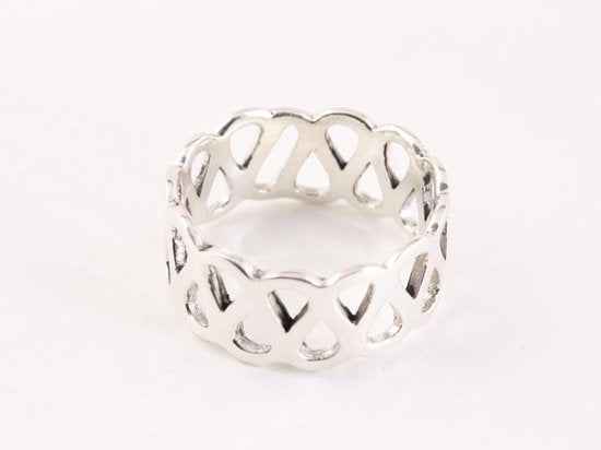 Opengewerkte zilveren ring afbeelding 2