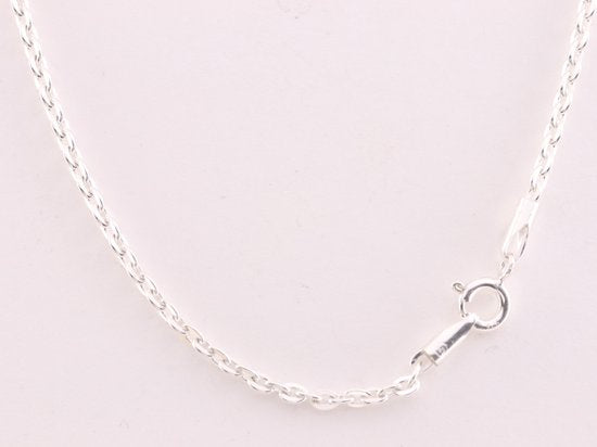 Zilveren hanger met Botswana agaat aan ketting afbeelding 5