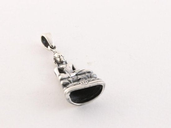 Zilveren Boeddha hanger afbeelding 2