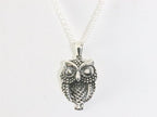 Zilveren uil hanger aan ketting afbeelding 4