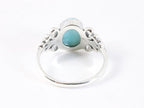 Fijne bewerkte zilveren ring met larimar afbeelding 3