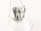 Fijne zilveren olifant ring afbeelding 3