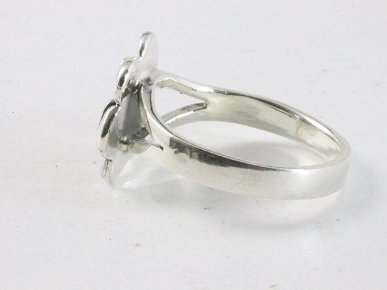 Zilveren ring met roos afbeelding 2