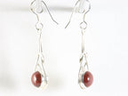 Zilveren oorbellen met rode jaspis afbeelding 2