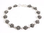Zilveren armband met roosjes afbeelding 1
