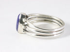 Opengewerkte zilveren ring met lapis lazuli afbeelding 2