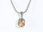 Fijne zilveren hanger met citrien en marcasiet aan ketting afbeelding 4