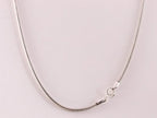 Grote bewerkte zilveren hanger met abalone schelp aan snake ketting afbeelding 4