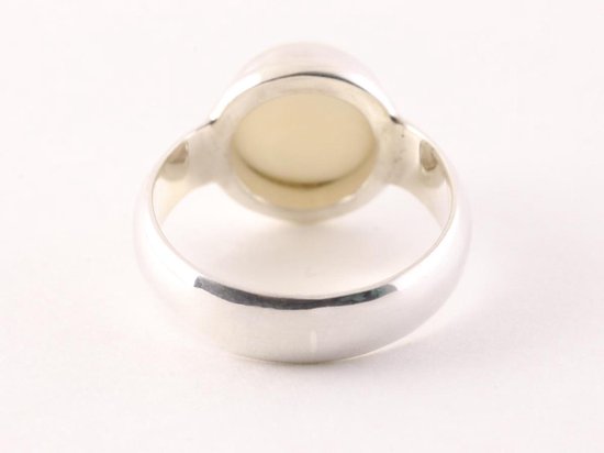 Zilveren ring met maangezicht afbeelding 3