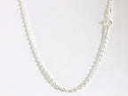 Grote ovale zilveren hanger met larimar aan ketting afbeelding 5