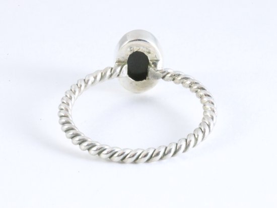 Fijne zilveren ring met onyx afbeelding 3