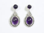 Bewerkte zilveren oorstekers met amethist afbeelding 2