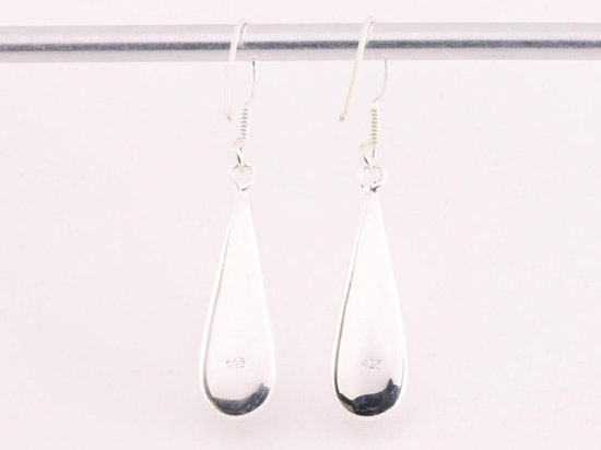 Druppelvormige zilveren oorbellen met Australische opaal afbeelding 3