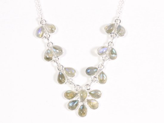 Zilveren ketting met labradoriet afbeelding 1