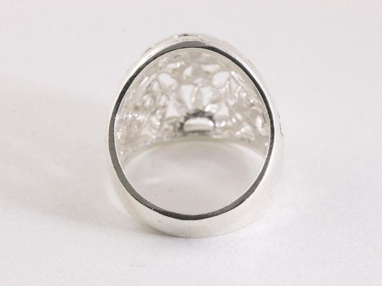 Opengewerkte zilveren ring afbeelding 3