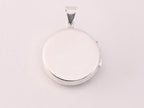 Rond opengewerkt zilveren medaillon met parelmoer afbeelding 3