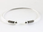 Fijne zilveren klemarmband met Balinese bewerking afbeelding 1