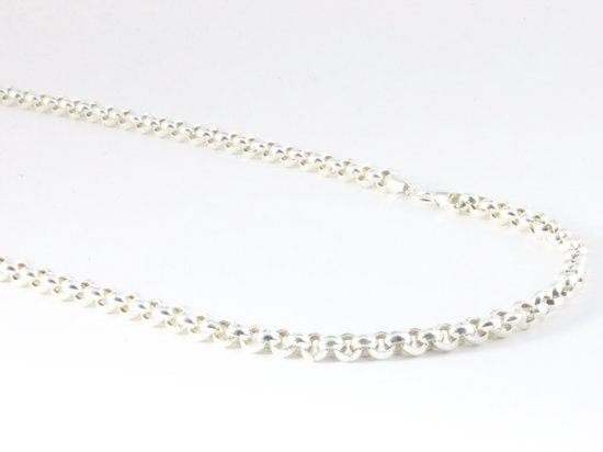 Zilveren ketting met jasseron schakels afbeelding 2