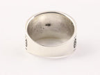 Bewerkte zilveren ring met fantasiegravering afbeelding 3