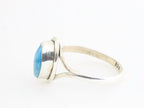 Fijne zilveren ring met blauwe apatiet afbeelding 2