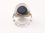 Bewerkte zilveren ring met lapis lazuli afbeelding 3