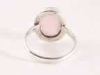 Ovale zilveren ring met rozenkwarts afbeelding 3