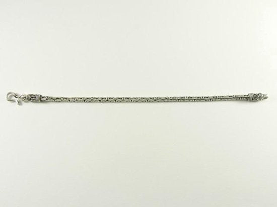 Fijne zilveren armband met koningsschakel afbeelding 3