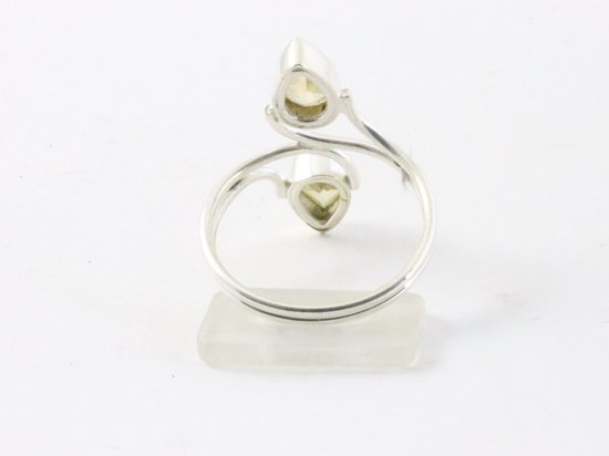 Fijne zilveren ring met citrien afbeelding 3