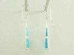 Zilveren oorbellen met blauwe turkoois afbeelding 2