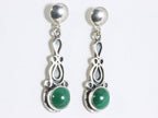 Bewerkte zilveren oorstekers met malachiet afbeelding 2