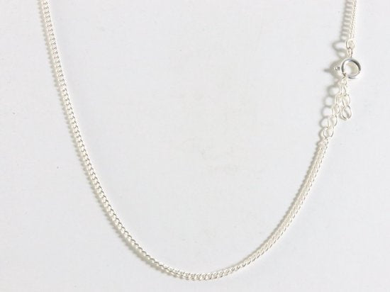 Zilveren ketting met aqua chalcedoon afbeelding 4